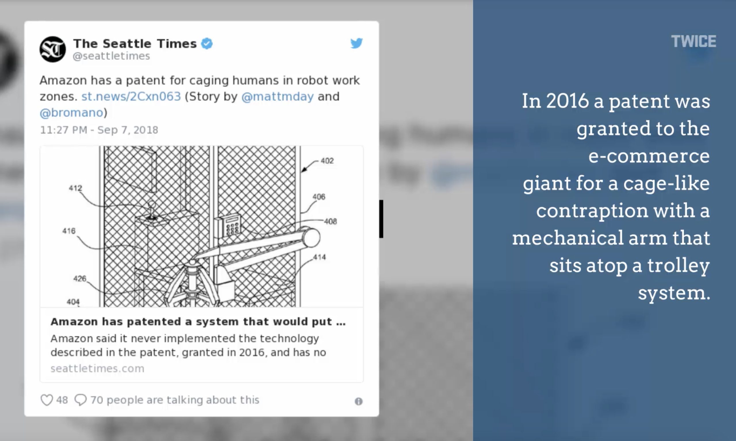 This Week In Amazon Concept Would Keep Workers In A Cage