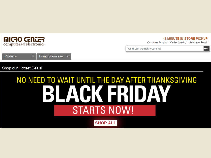 Micro Center S Black Friday Sale On Now