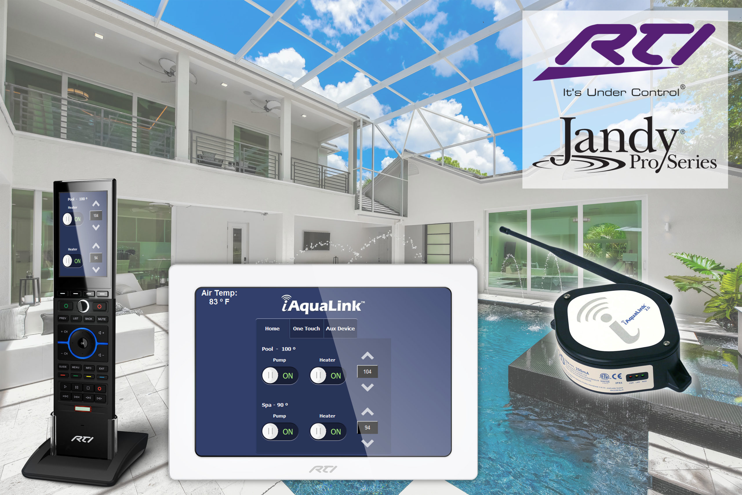 New RTI TwoWay Driver for Jandy Pro Series AquaLink RS Pool and Spa