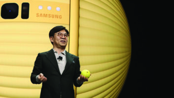 Hyun-Suk Kim, president and CEO of Samsung’s consumer electronics division at CES 2020