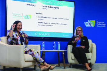 Loni Olazaba (left) of Linked in and Jennifer Taylor of the CTA