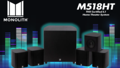 M518HT speaker system on graphic background