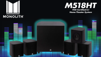 M518HT speaker system on graphic background