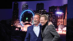 Arnold Schwarzenegger and Oliver Zipse at BMW CES 2023 Press Conference