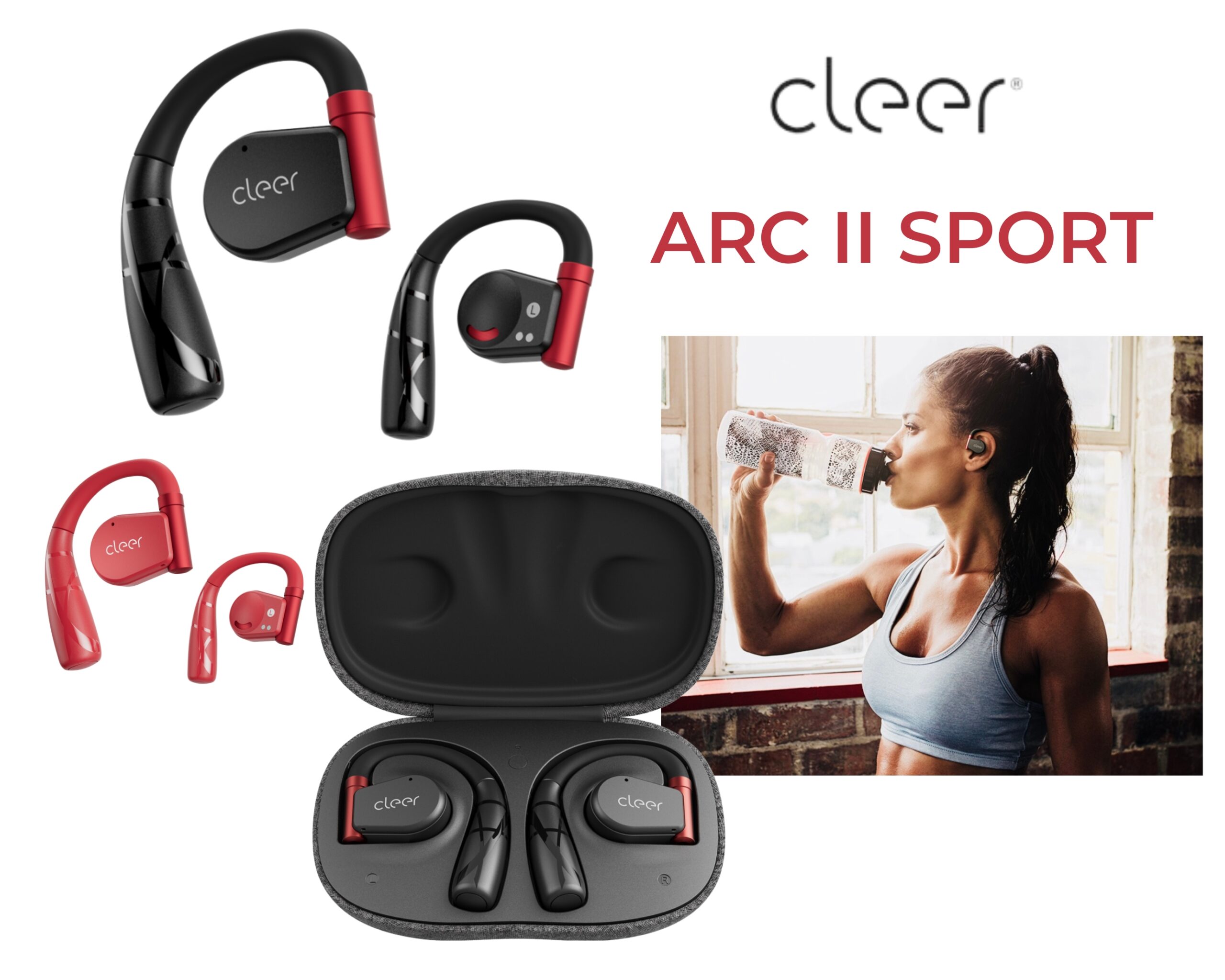 Cleer Audio ARC Open-Ear True Wireless Headphones with Touch Controls,  Long-Lasting Battery Life, Touch Control, and Powerful Audio for Music