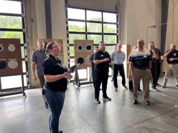 Sarah Chauvin and Peter Melvin at SoundTube training in Lenexa, Kansas