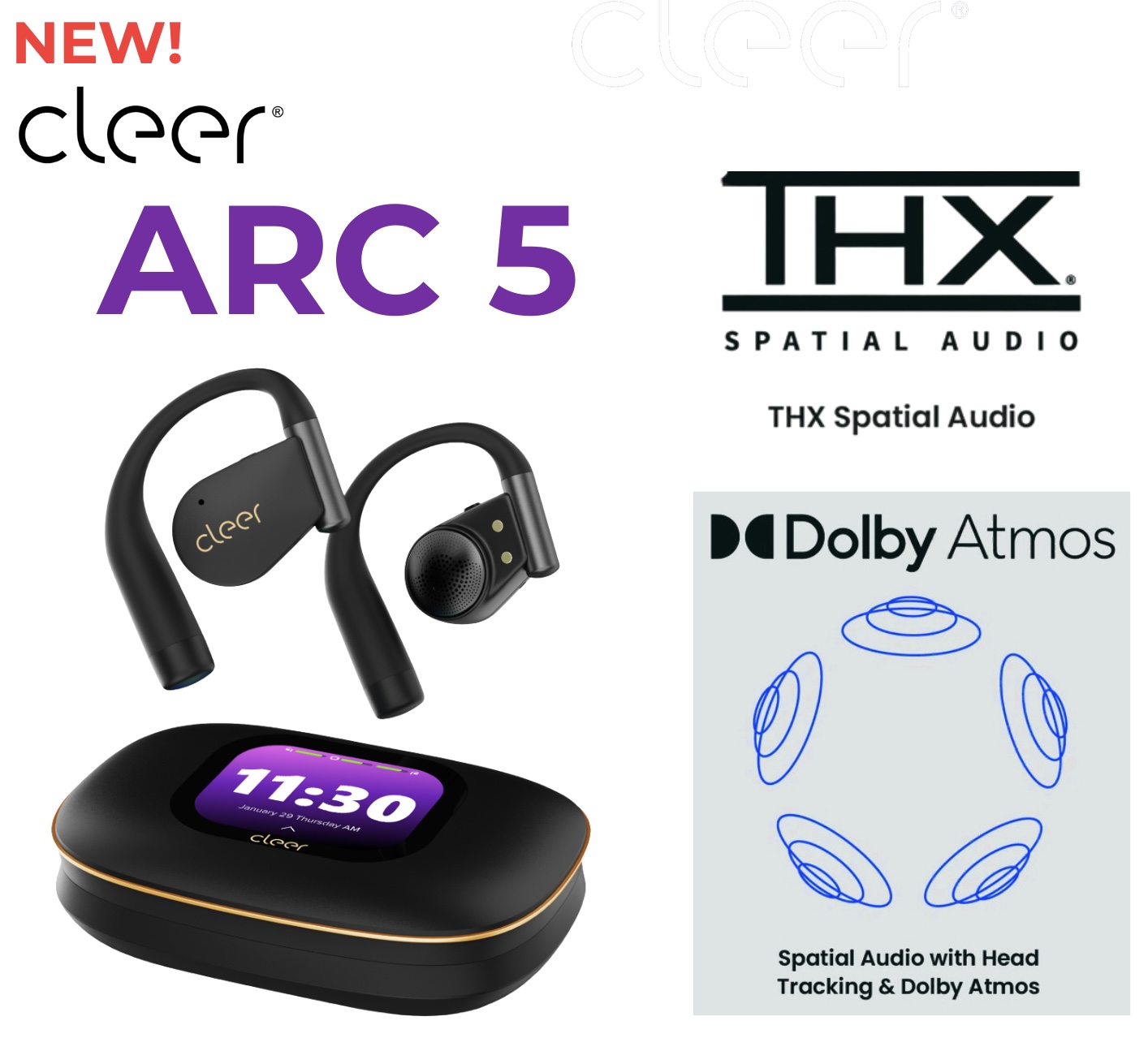 CLEER ANNOUNCES ARC 5 OPEN-EAR THX® CERTIFIED EARBUDS WITH THX