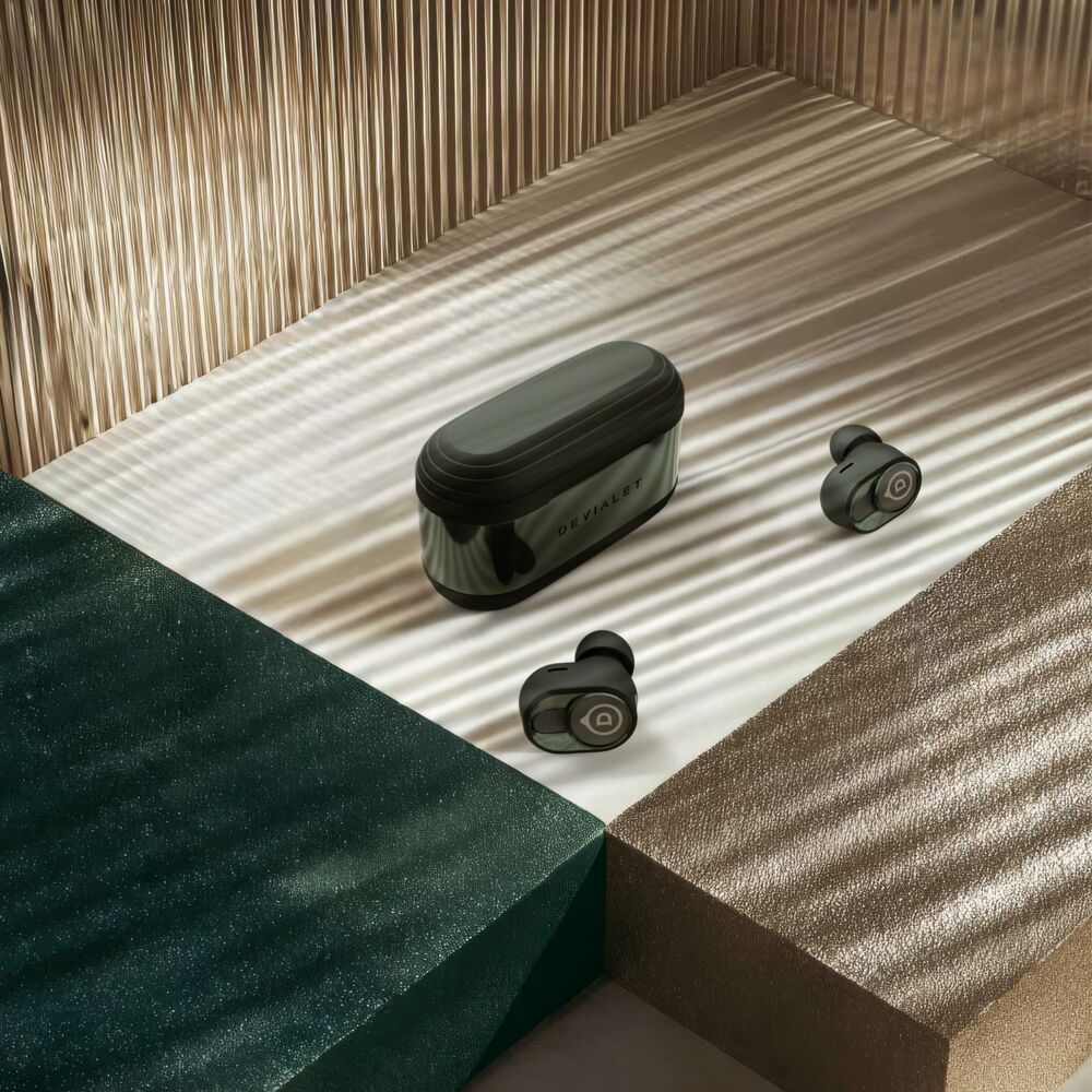 イヤホン DEVIALET GEMINI II deep forest Devialet Gemini II Black - Luxury Wireless Earbuds